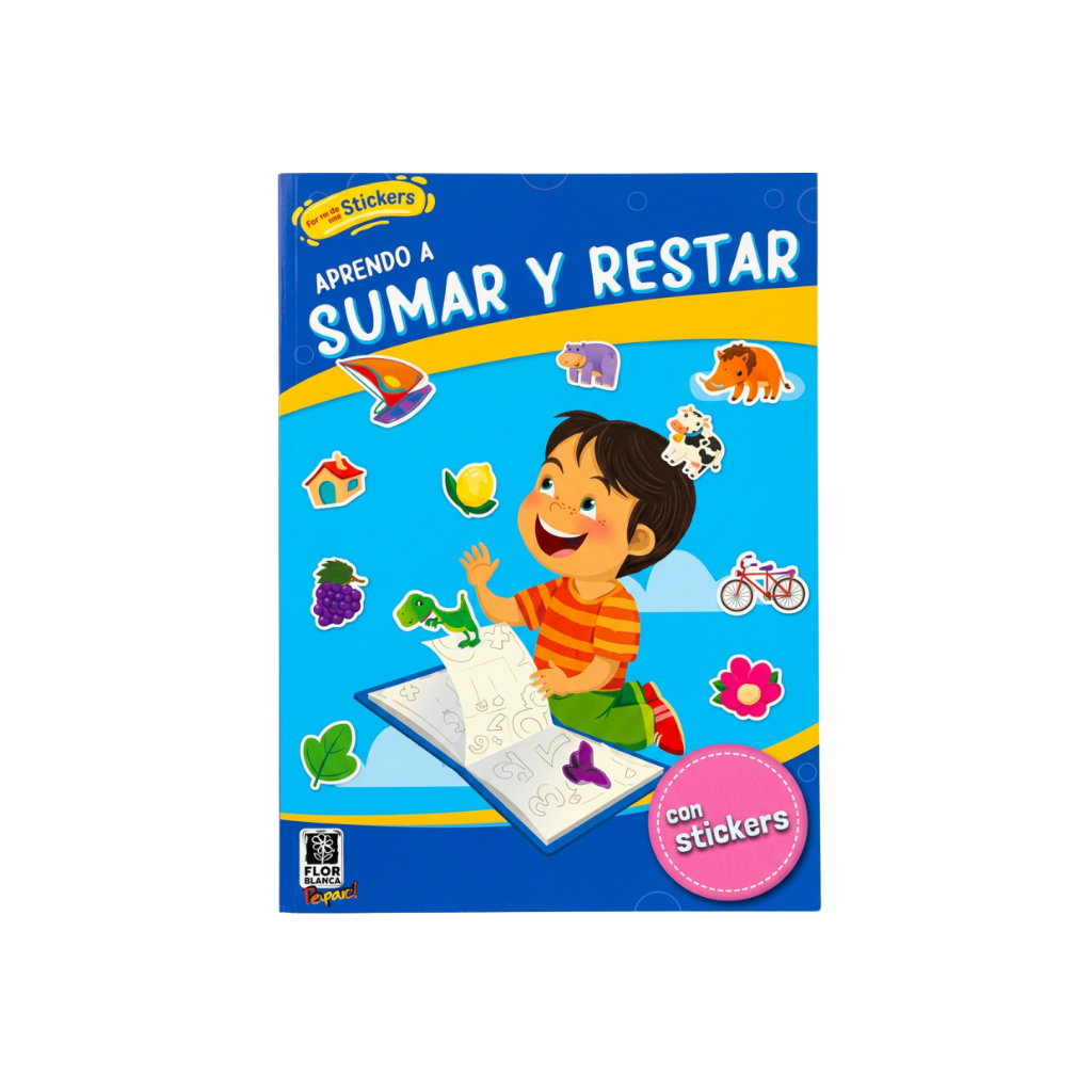 APRENDO CON STICKERS. APRENDO A SUMAR Y RESTAR ( 3 PAGINAS STICKERS)