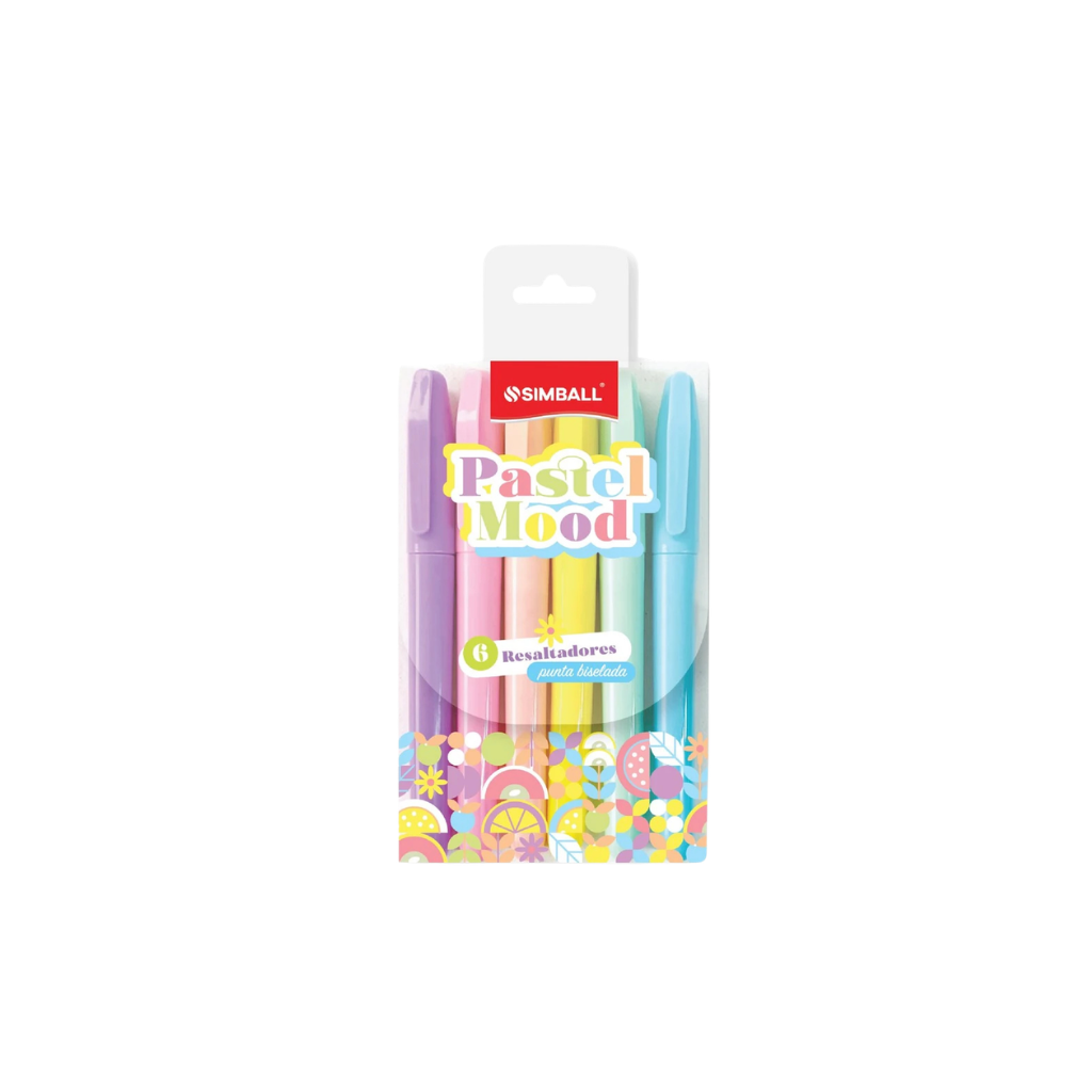 RESALTADOR PASTEL MOOD 1100 X 6 UNID SIMBALL
