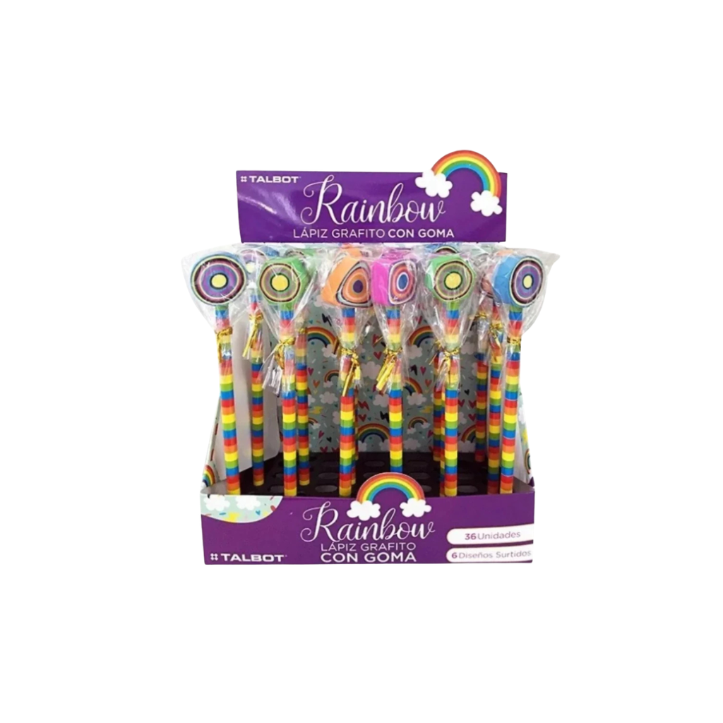 LAPIZ CON GOMA TALBOT RAINBOW