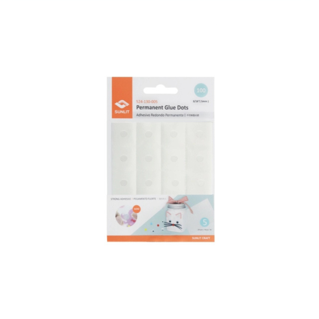ADHESIVO PARA CRAFT EN PUNTOS 5MM X 100 UNIDADES 040310