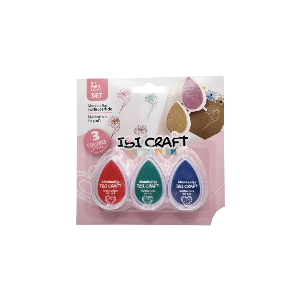 ALMOHADILLAS SET 3 COLORES 45X33MM. PASTELES 840634