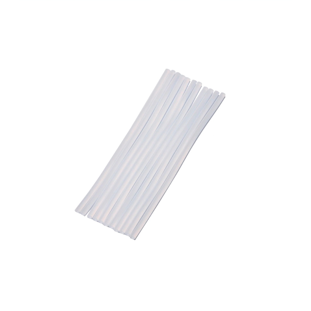 BARRA SILICONA FINA 7,2MM X 27CM. CRISTAL 990600 KILO APROX 92 U