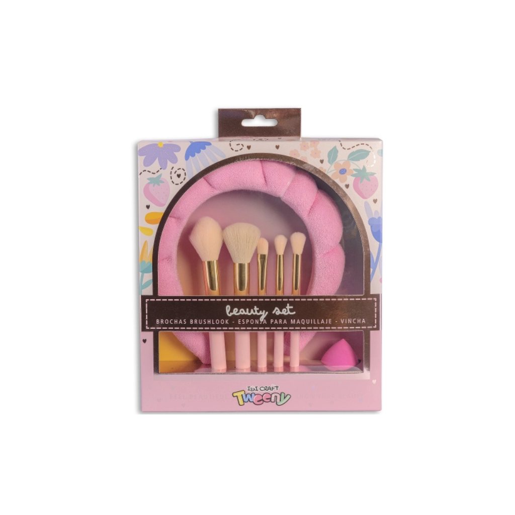 BEAUTY SET IBICRAFT 7 PCS (VINCHA/BROCHAS/ESPONJA) 591100