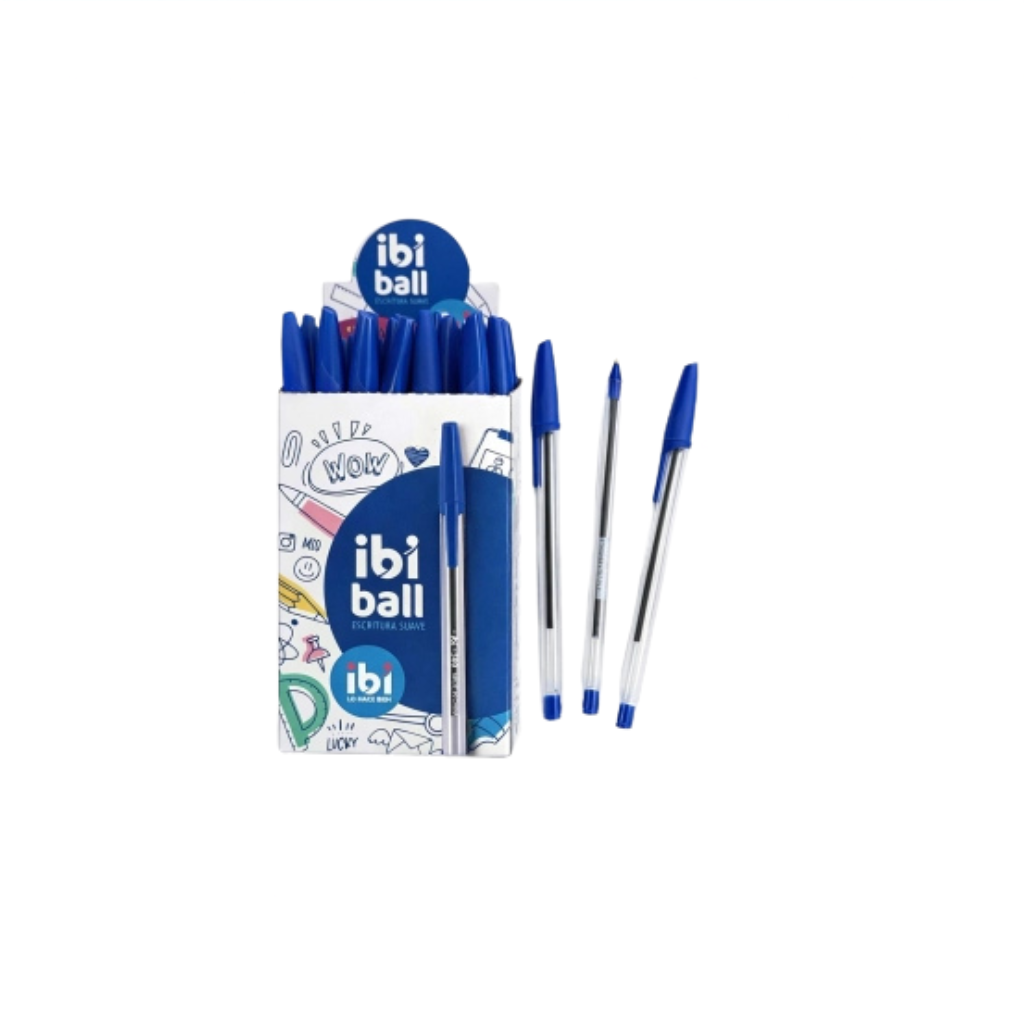 BOLIGRAFO IBI BALL 1MM AZUL X50 070005