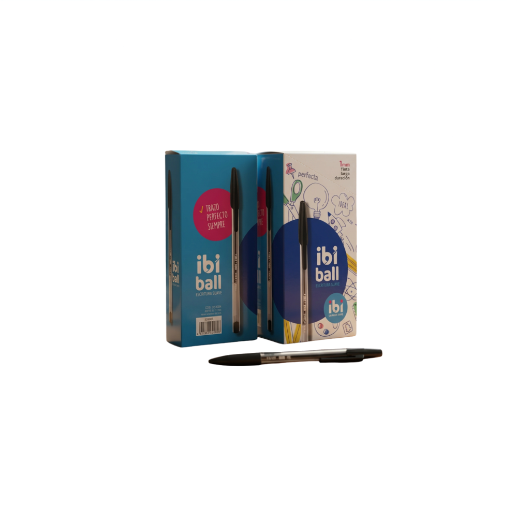 BOLIGRAFO IBI BALL 1MM NEGRO X50 070006