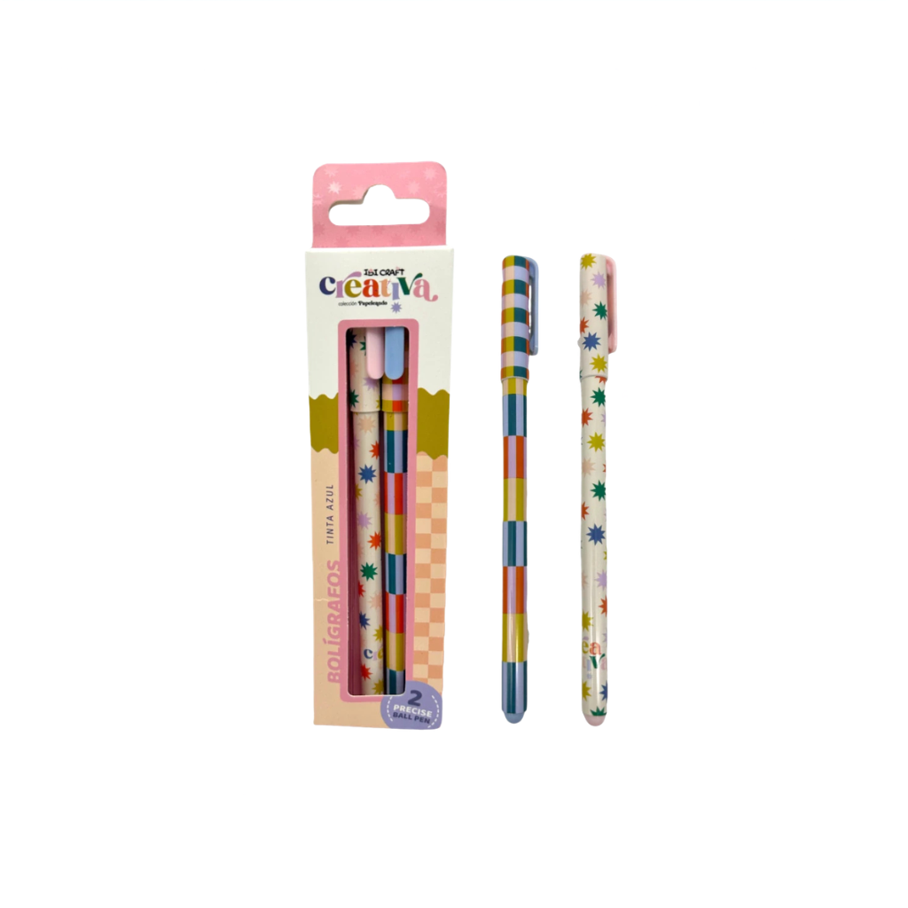 BOLIGRAFO IBICRAFT CREATIVA X 2 EN ESTUCHE 070088