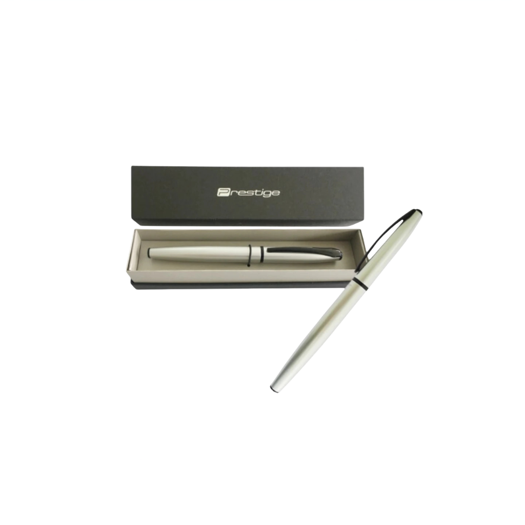 BOLIGRAFO PRESTIGE ROLLER PLATA EN ESTUCHE 070074