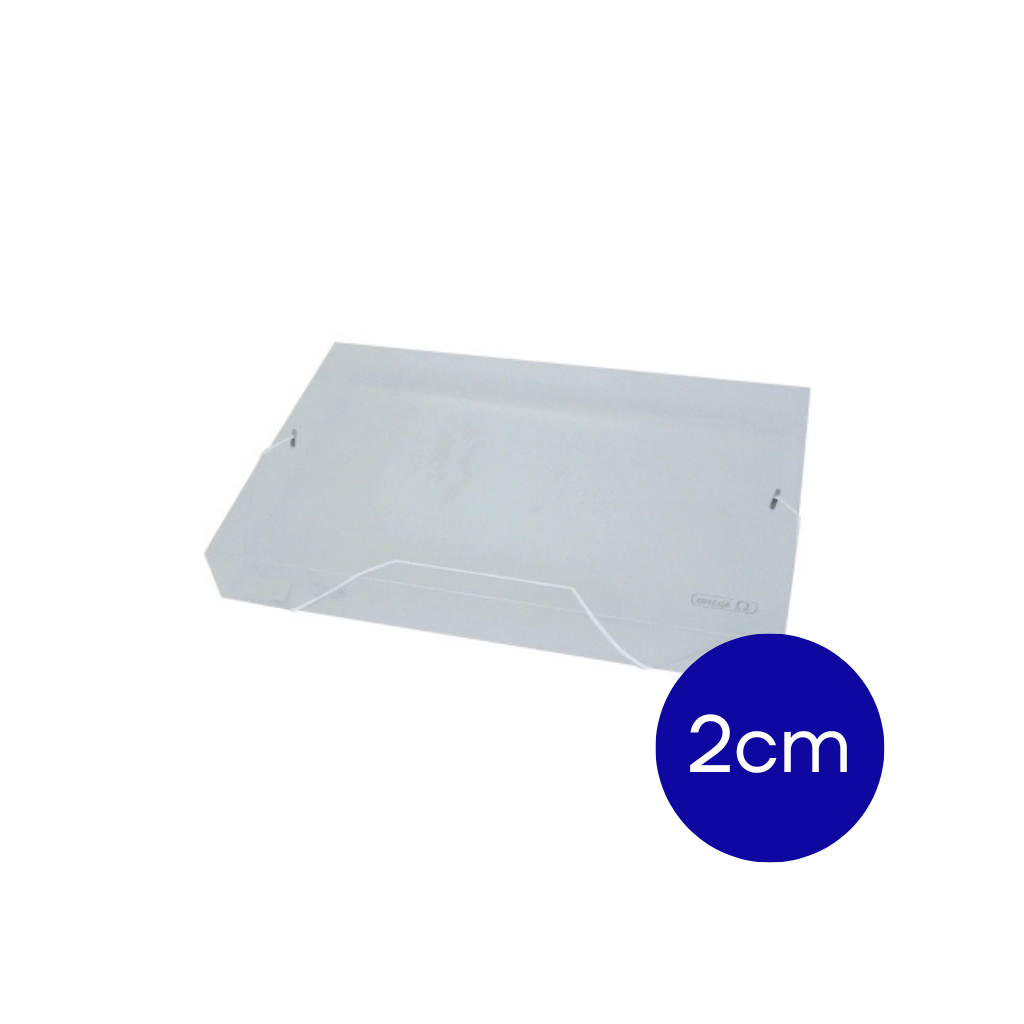 CAJA ARCHIVO OFICIO CON ELASTICO 2CM TRANSP