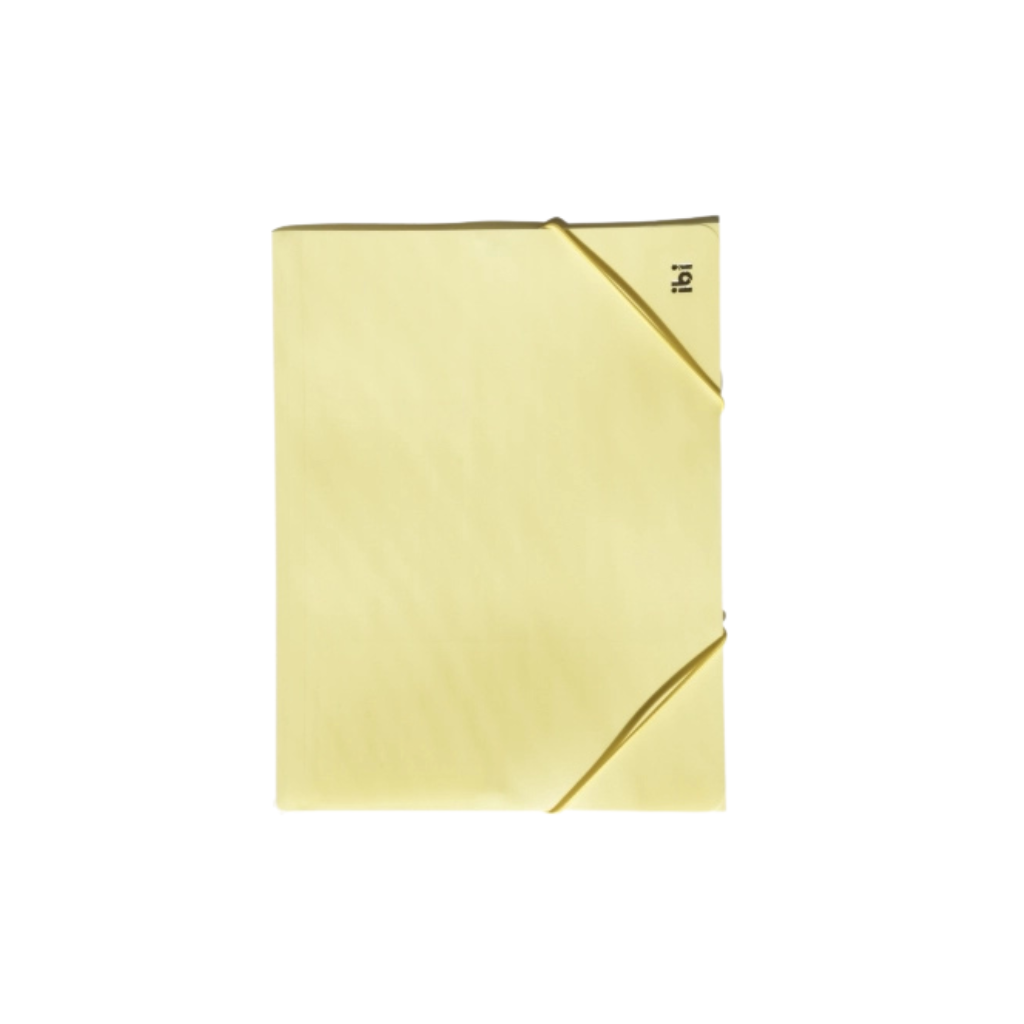 CARPETA A4 CON ELASTICO AMARILLO PASTEL IBICO