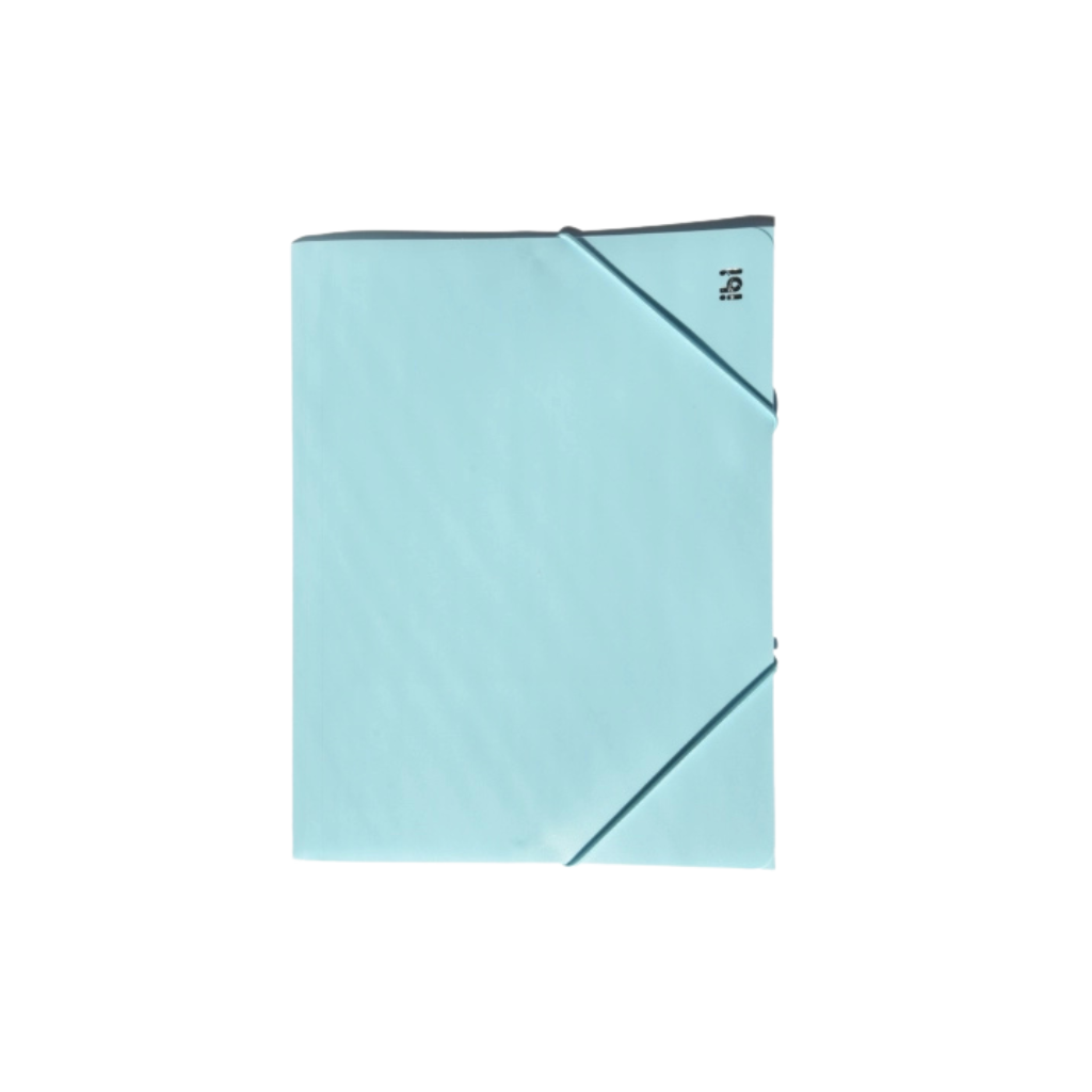 CARPETA A4 CON ELASTICO CELESTE PASTEL IBICO