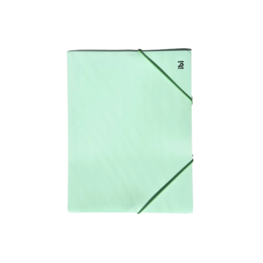 CARPETA A4 CON ELASTICO VERDE PASTEL IBICO