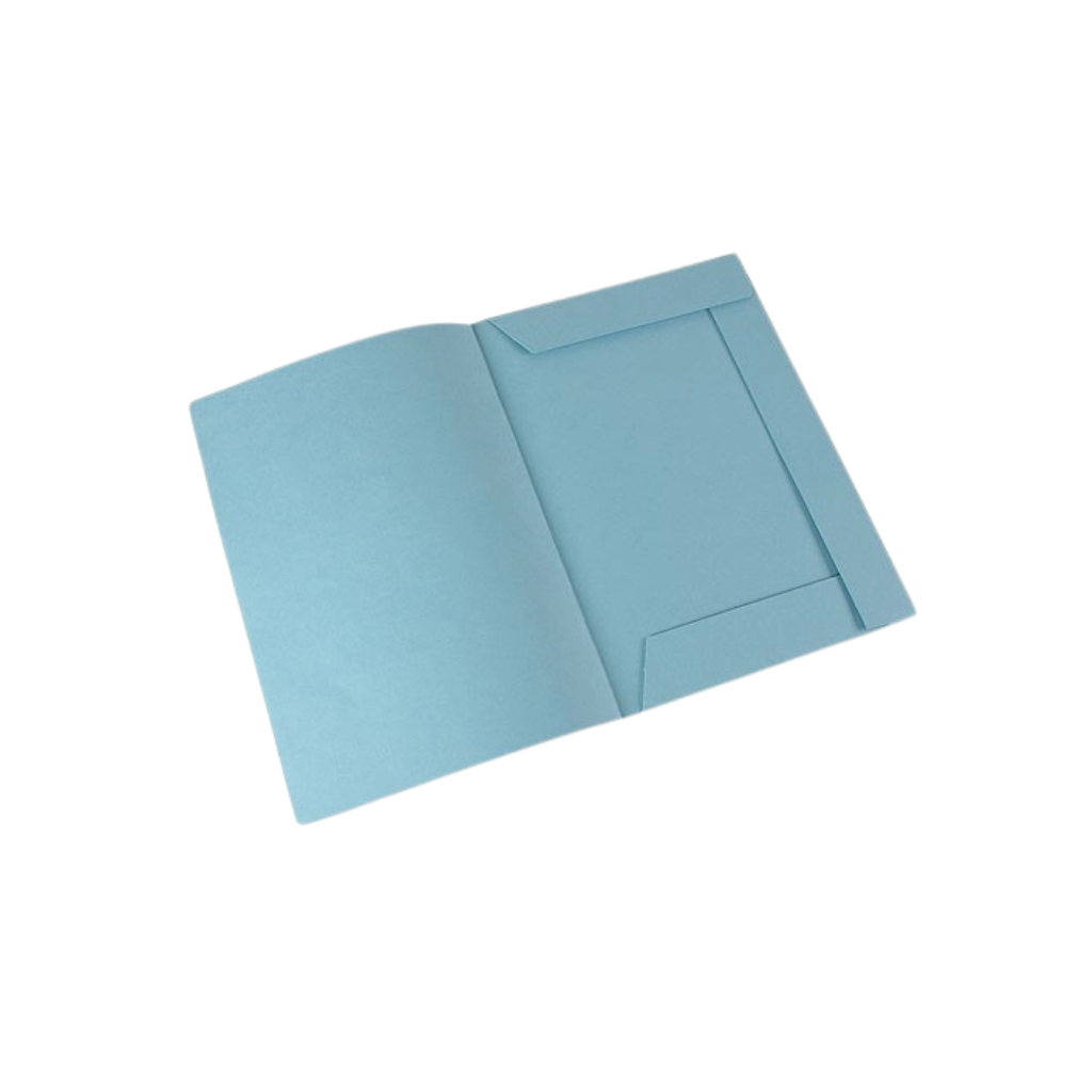 CARPETA CARTULINA 3 SOLAPA OFICIO 180GRS CELESTE 