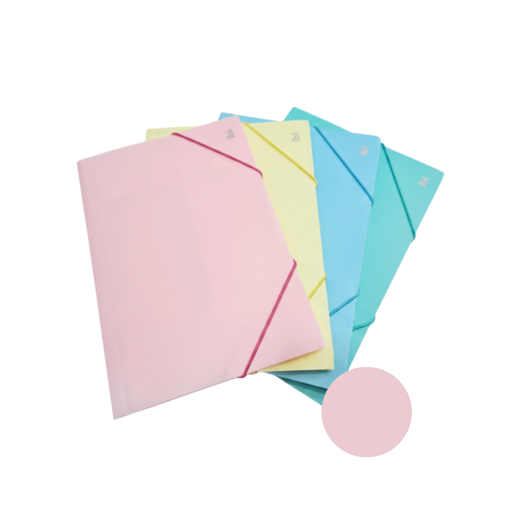 CARPETA CON ELASTICO OFICIO ROSA PASTEL