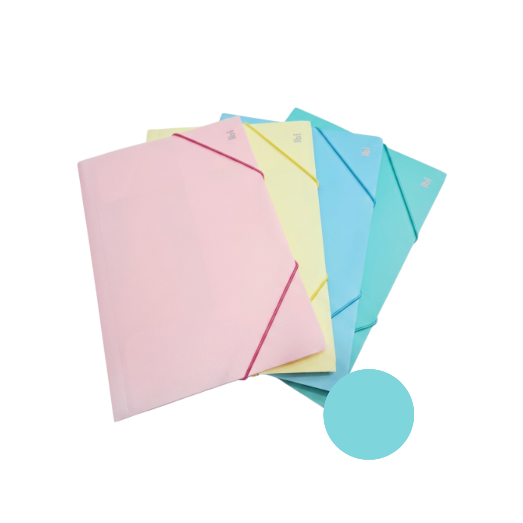 CARPETA CON ELASTICO OFICIO VERDE PASTEL