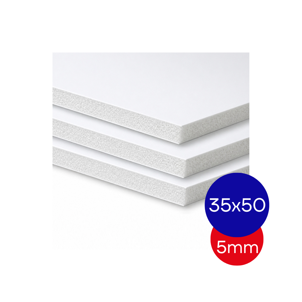 CARTON FOAMBOARD 35 X 50 CM 5 MM BLANCO 055908