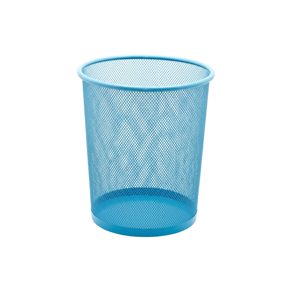 CESTO PAPELERO METALICO 26.5X28CM CELESTE 990044