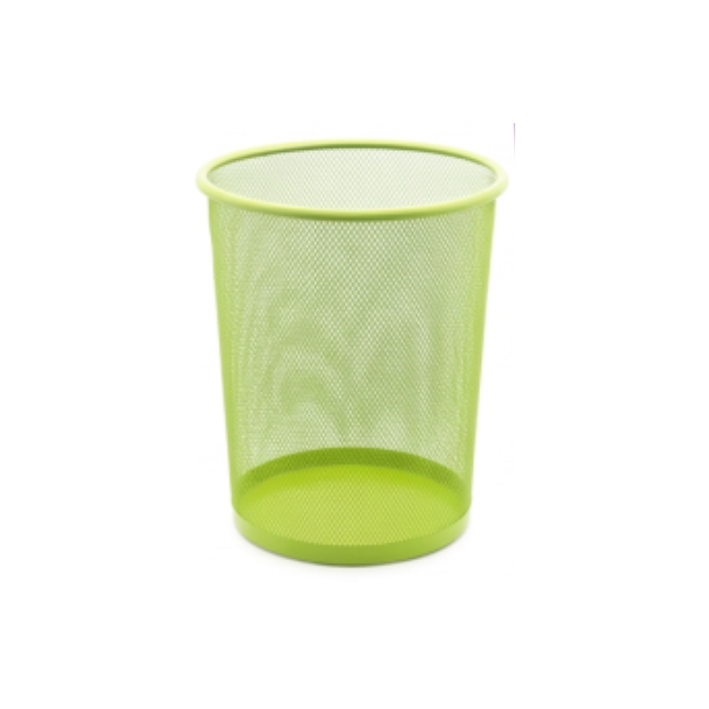 CESTO PAPELERO METALICO 26.5X28CM VERDE 990042