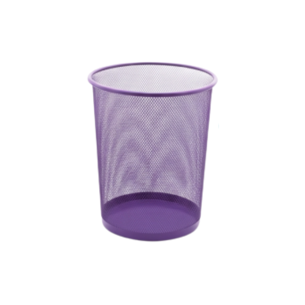 CESTO PAPELERO METALICO 26.5X28CM VIOLETA 990041