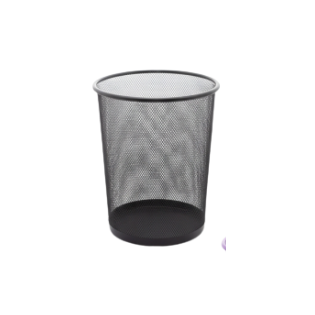 CESTO PAPELERO METALICO 34CM NEGRO 990040