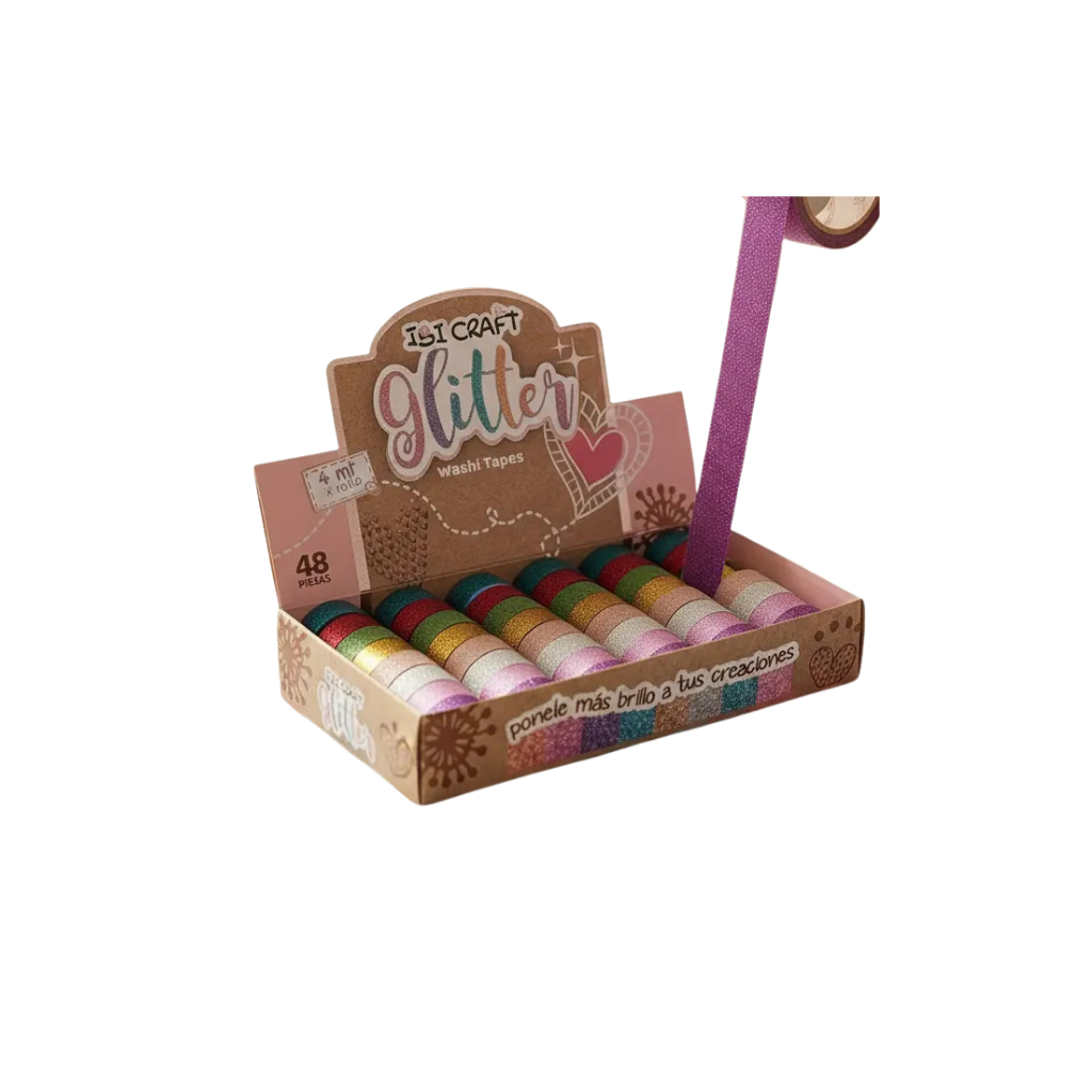 CINTA WASHI GLITTER X 4MTS 055750