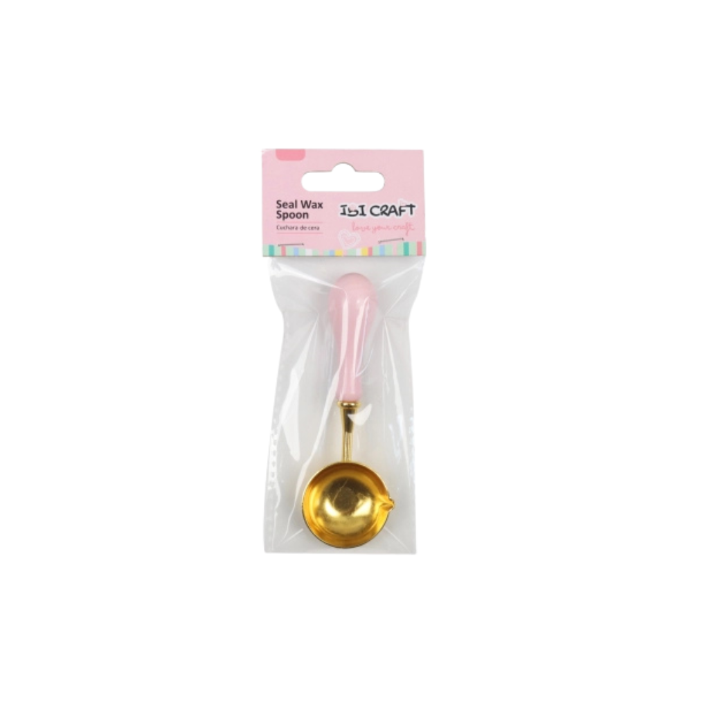 CUCHARA PARA LACRE C/ MANGO DE MADERA ROSA PASTEL 659302