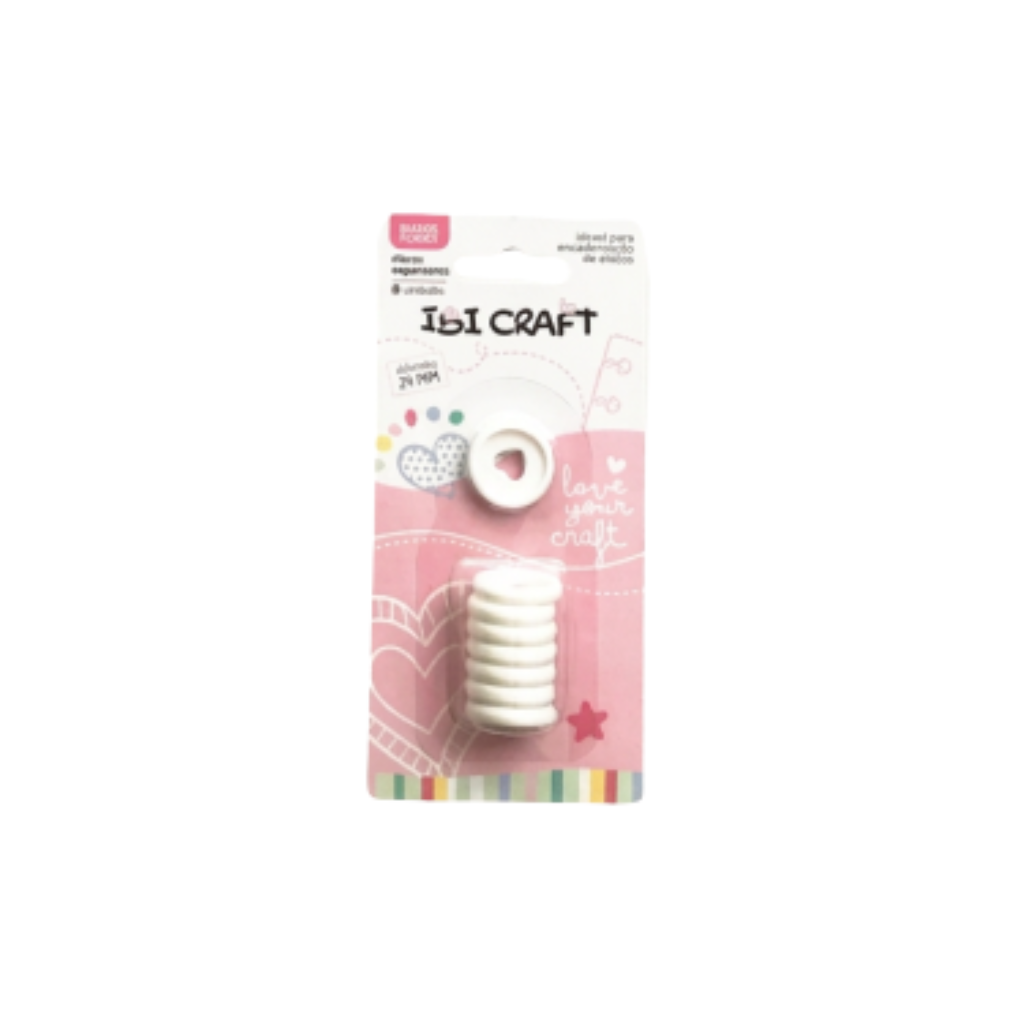 DISCOS DE EXPANSION 24MM CORAZON X 8PCS BLANCO 650170