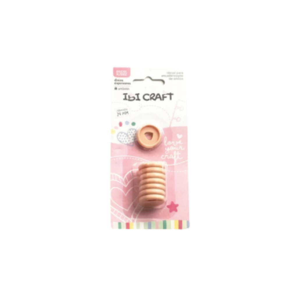 DISCOS DE EXPANSION 24MM CORAZON X 8PCS DURAZNO 650174