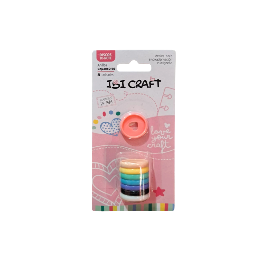 DISCOS DE EXPANSION 24MM CORAZON X 8PCS SURTIDO 650179