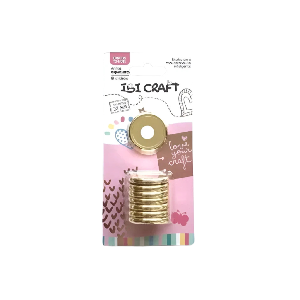 DISCOS DE EXPANSION 32MM X 8PCS GOLD 650291