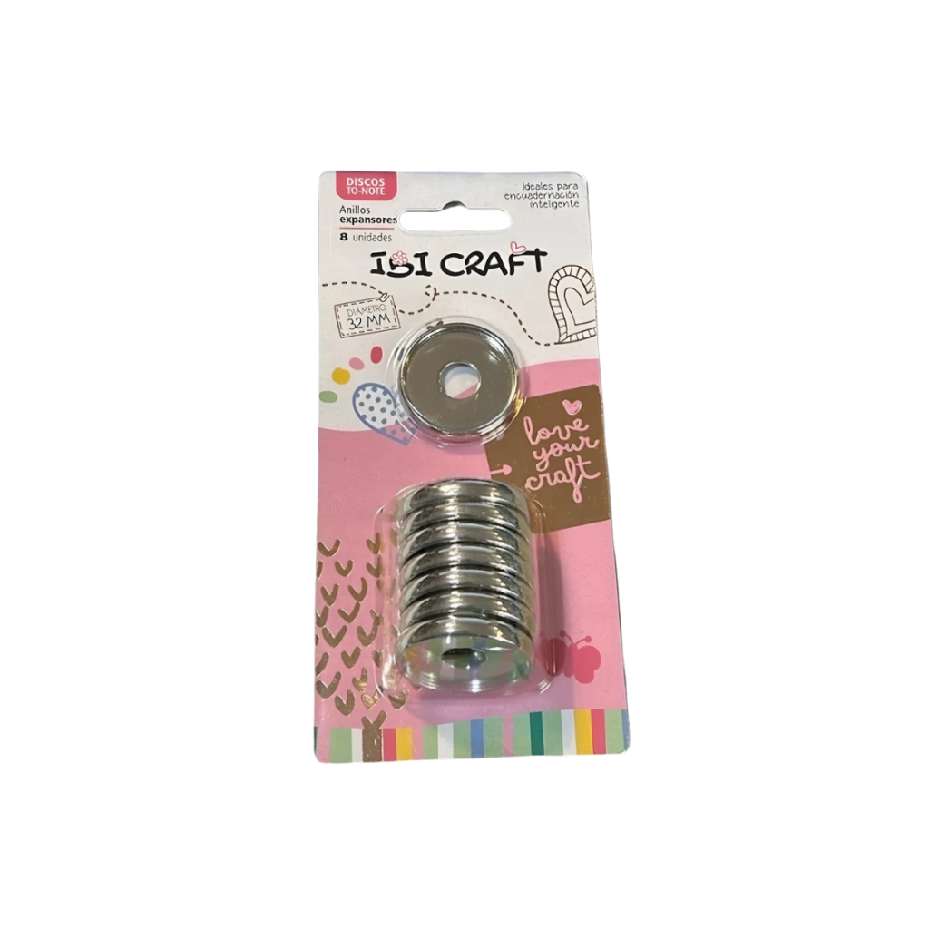 DISCOS DE EXPANSION 32MM X 8PCS PLATA 650290