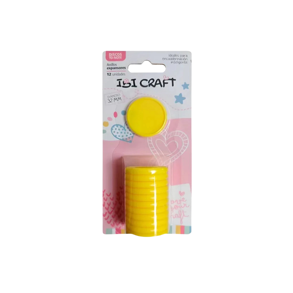 DISCOS DE EXPANSION 32MM. X 12PCS 650215 MEDIANO AMARILLO