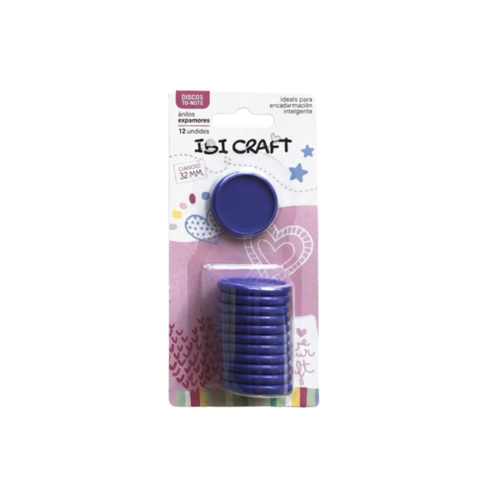 DISCOS DE EXPANSION 32MM. X 12PCS MEDIANO LAVANDA 650240