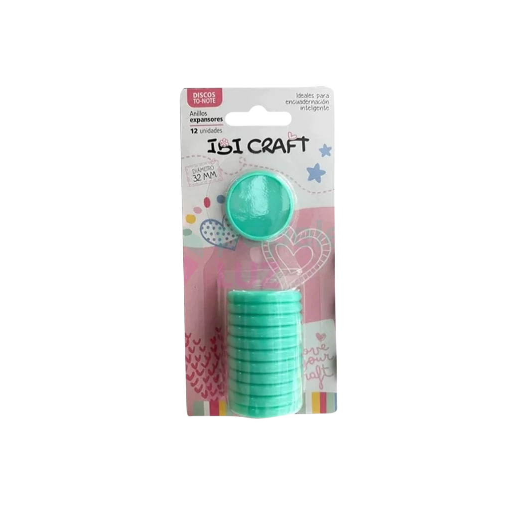 DISCOS DE EXPANSION 32MM. X 12PCS MEDIANO VERDE 650250