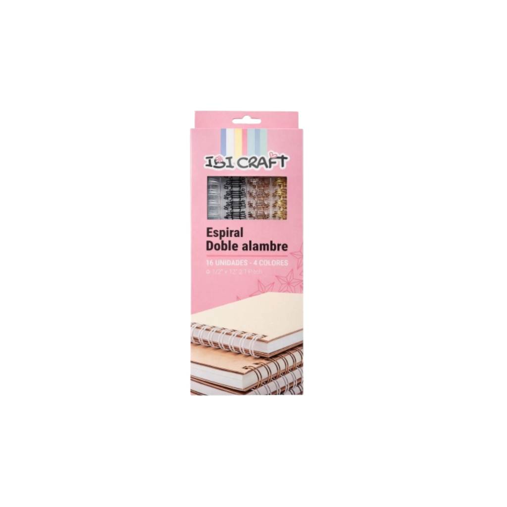 ESPIRAL A4 DOBLE ALAMBRE 2:1 1/2 16PCS SURT BASICO 128238