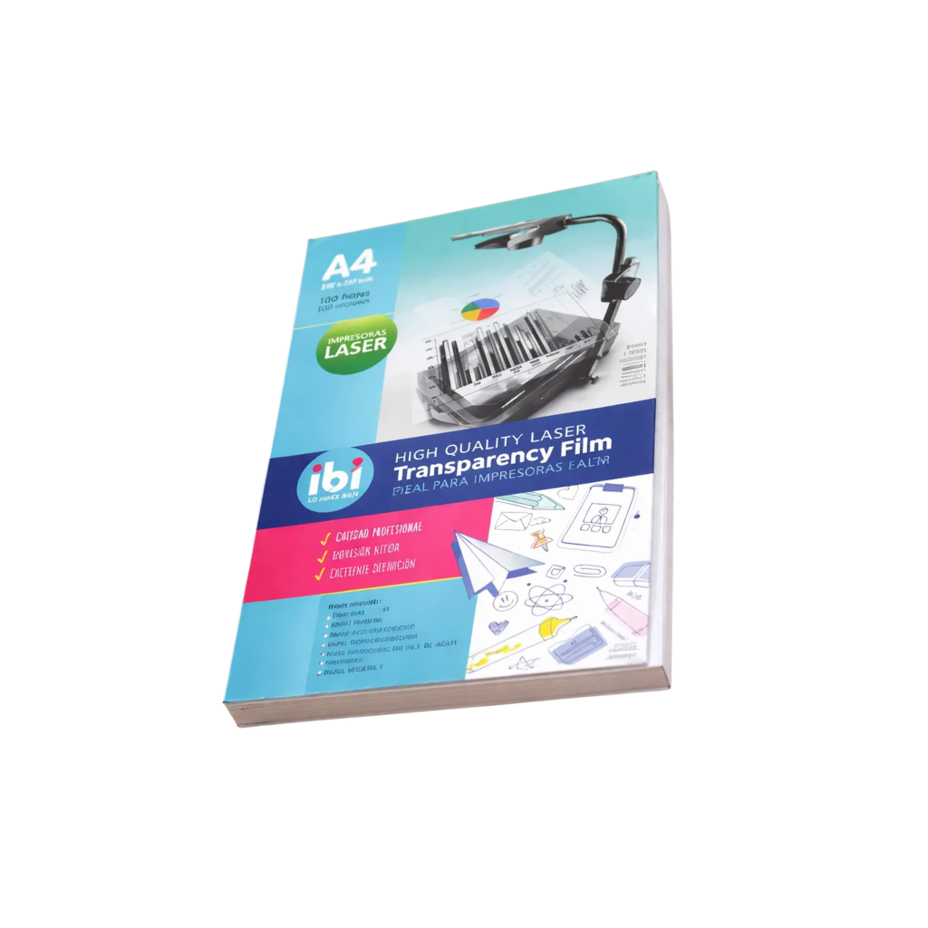 FILM FILMINA TRANSPARENTE A4 100MIC X 50 UNIDADES INK-JET IBI 950003