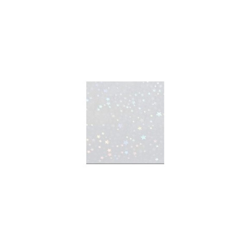 FILM FOTO ADHESIVO HOLOGRAFICO TRANSPARENTE ESTRELLAS A4 20HJS 615610