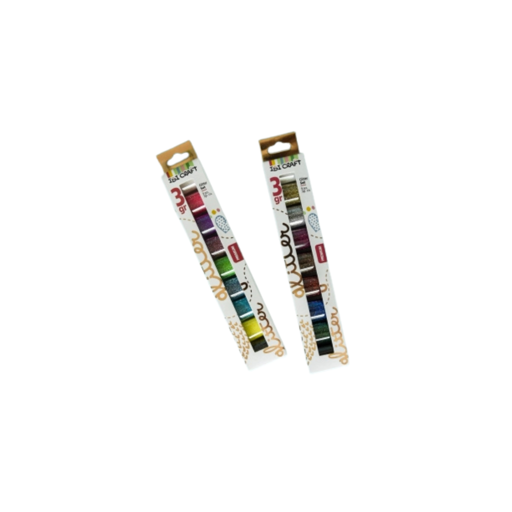 GLITTER POLVO SET 9 COLORES 3GRS C/U CLASICOS 657200