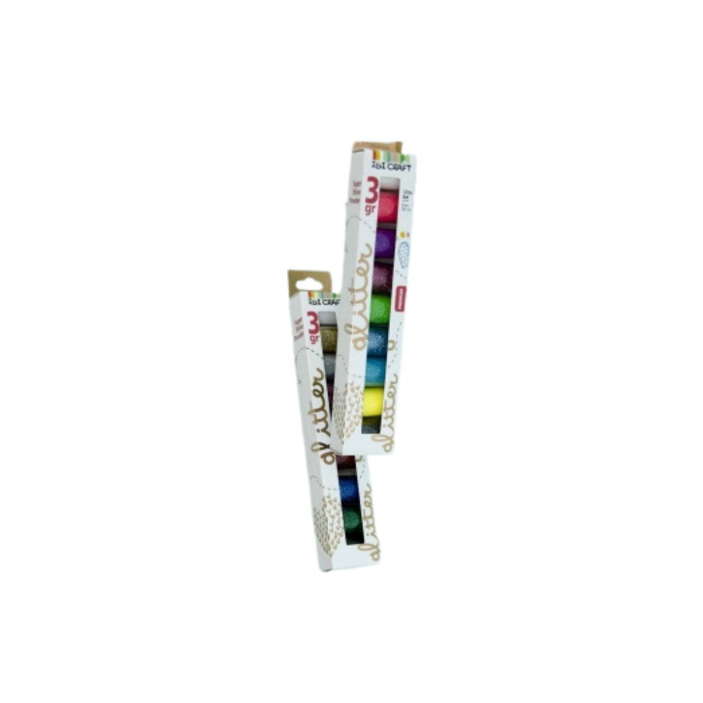 GLITTER POLVO SET 9 COLORES 3GRS C/U PASTELES 657202