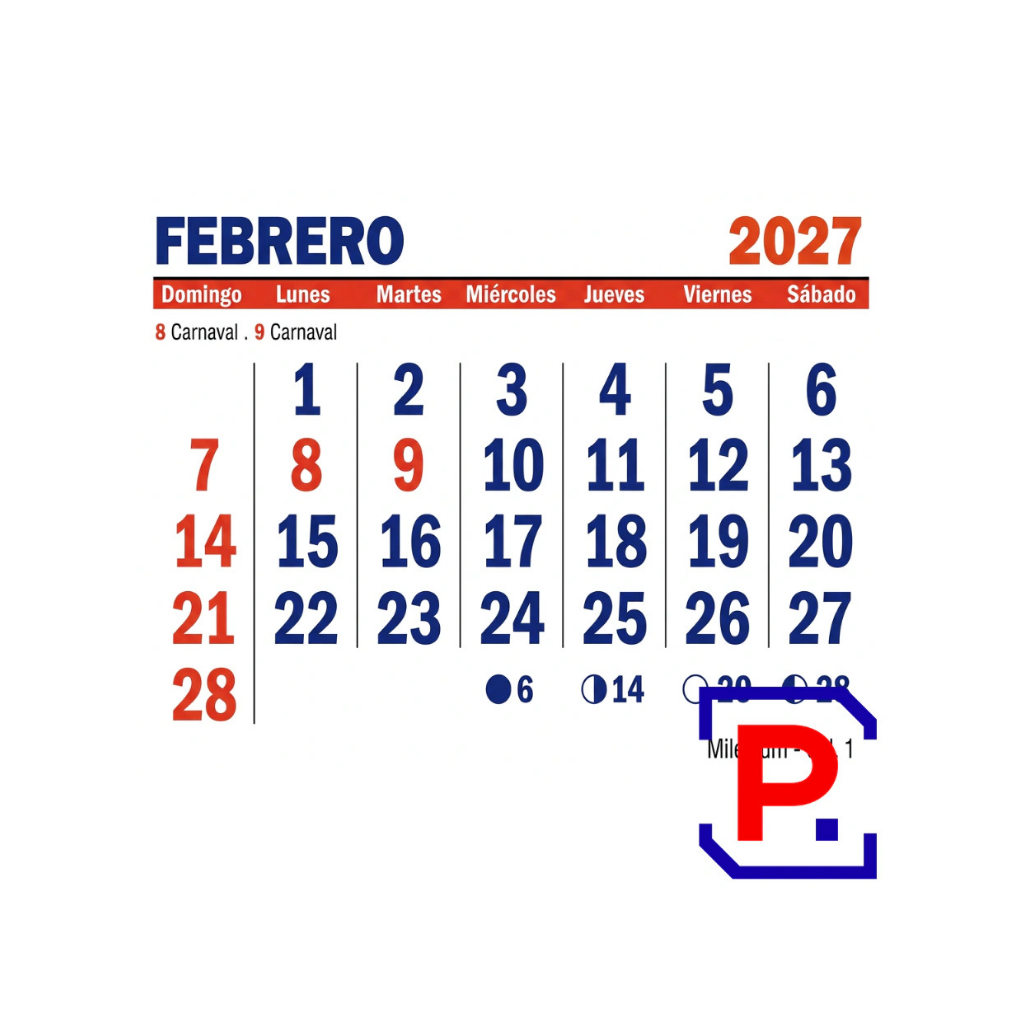 CALENDARIO CAL11 MENSUAL X10 UNID MEDIDA:11.5X20 2027
