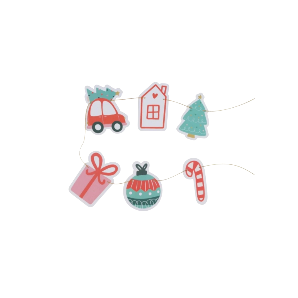 IBICRAFT DIE CUTS 180GRS 6 DISEÑOS + CORDEL NAVIDAD 600888