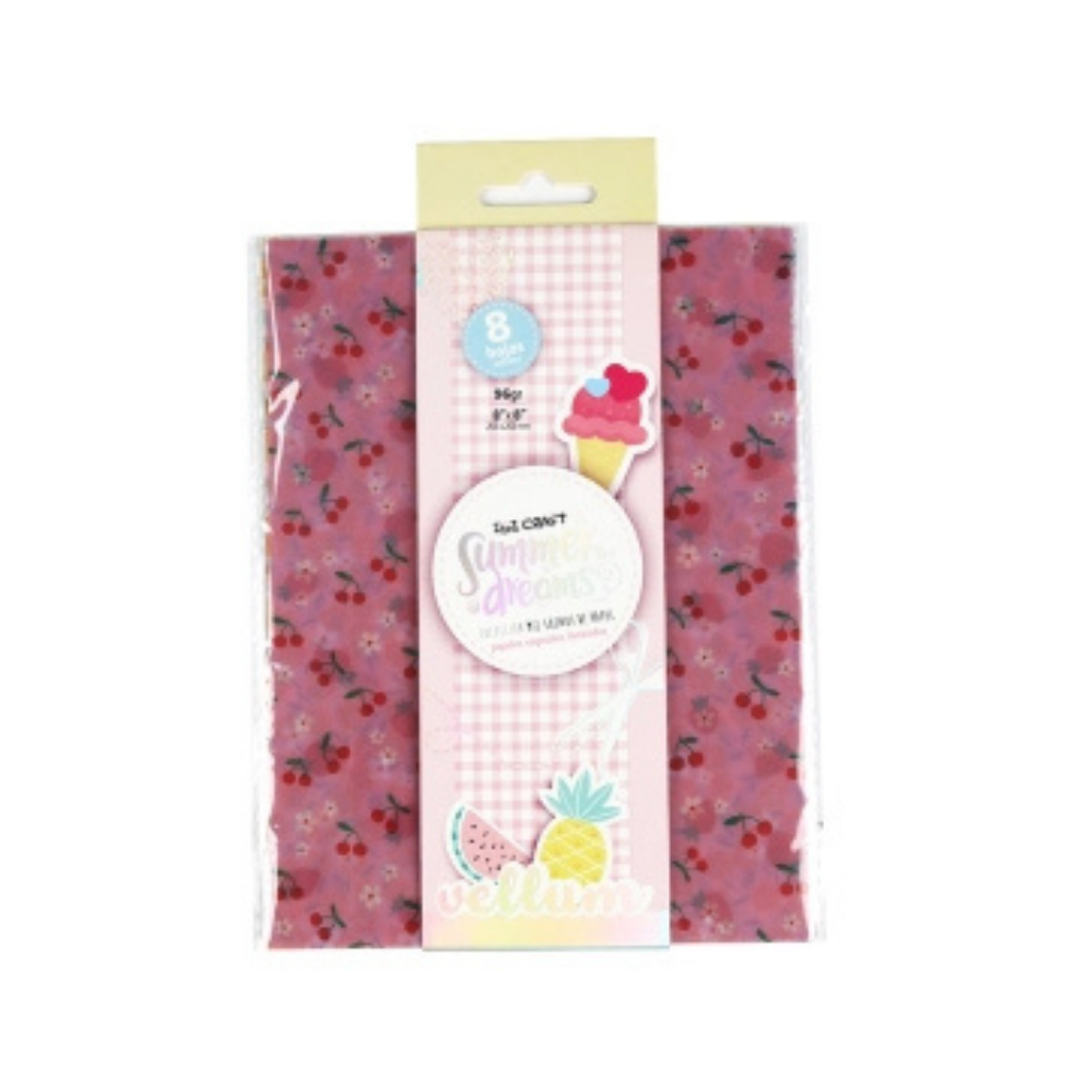 IBICRAFT PAPEL VELLUM 15*20CM 96GRS 8HJS SUMMER 600872