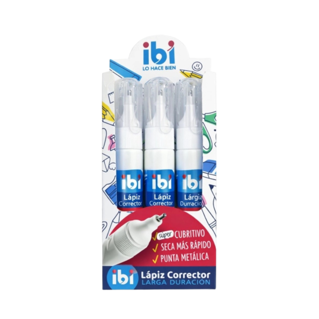 LAPIZ CORRECTOR IBI P/METAL 570306 X 12 UN
