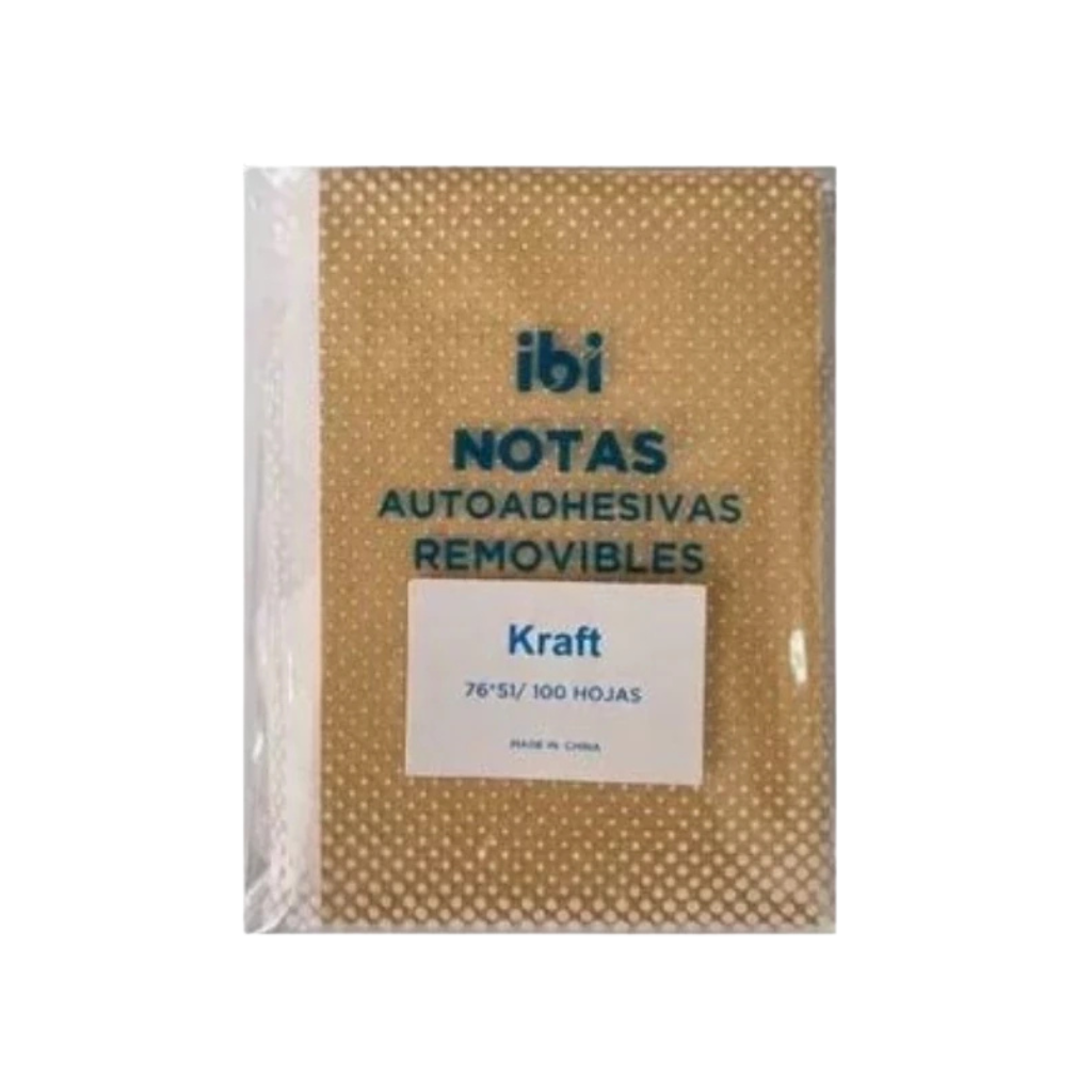 NOTAS ADHESIVAS 76X51MM 100HJAS KRAFT 065059