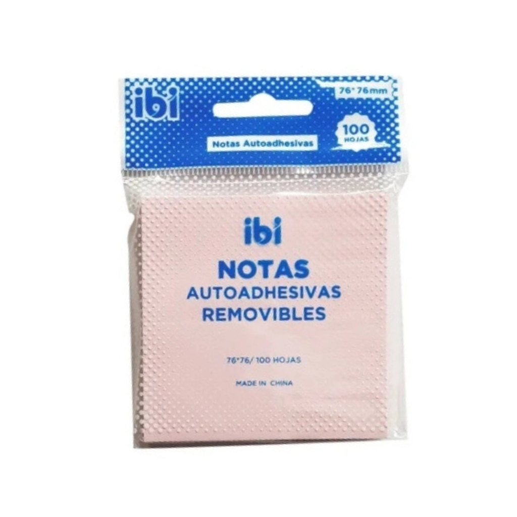 NOTAS AUTOADHESIVA 76x76mm 100HJAS PASTEL ROSA PASTEL 065049