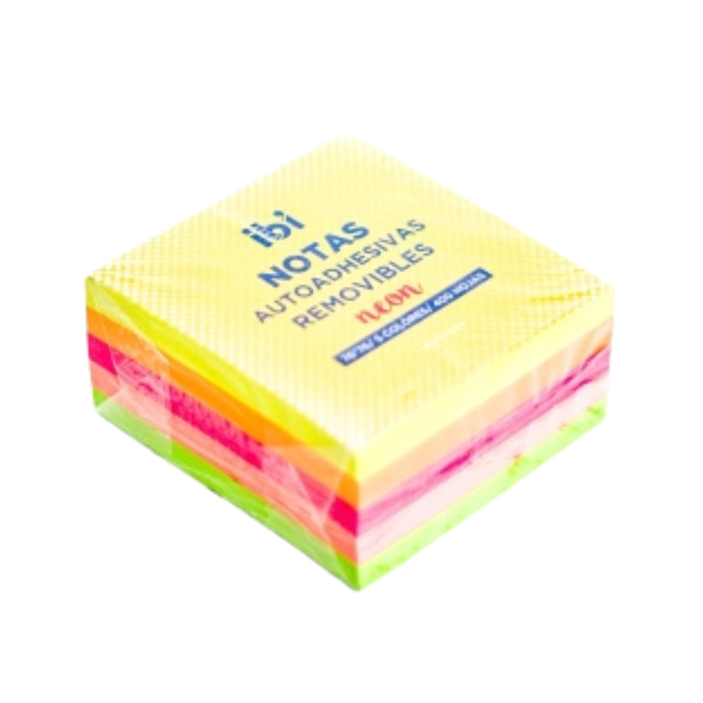 NOTAS AUTOADH. CUBO 76x76mm 5 COL. X 400hs 065058