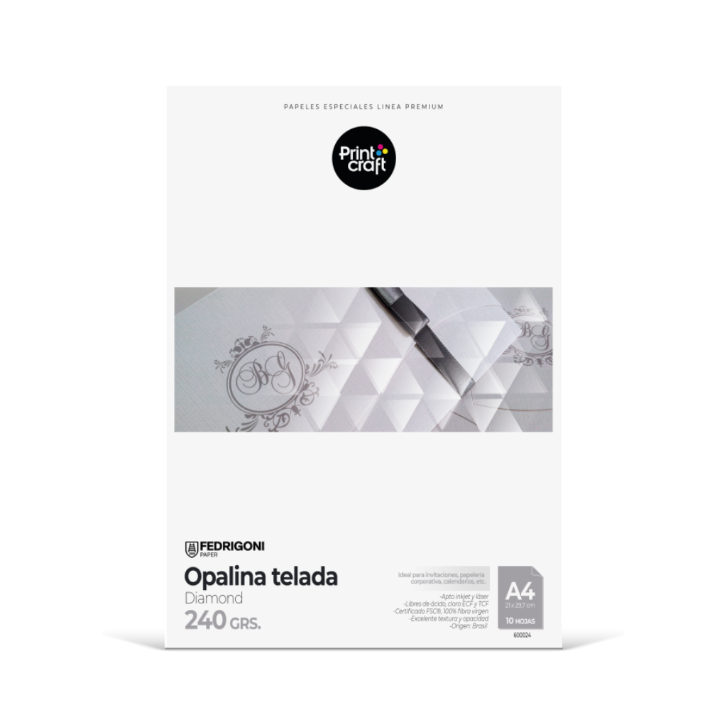 OPALINA TELADA DIAMOND 240GRS A4 X10 HJS 600012