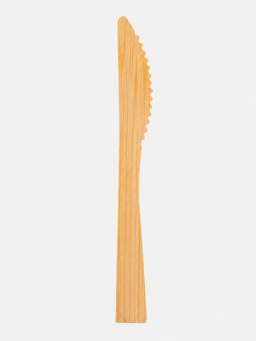 Cuchillo bambu natural 17 cm