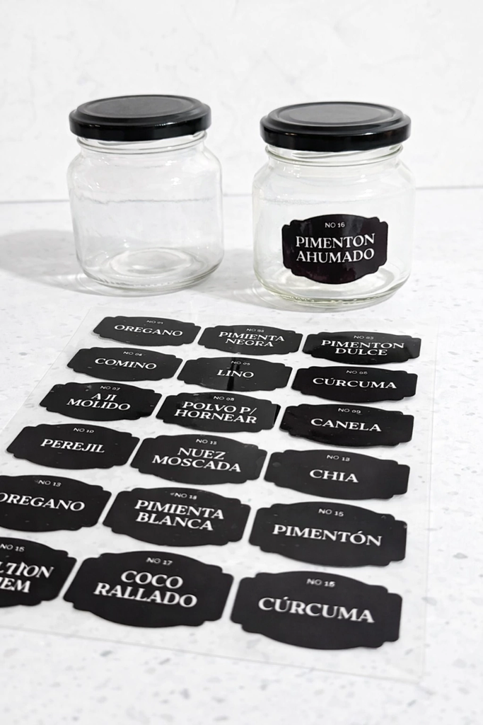 Etiquetas para condimentos