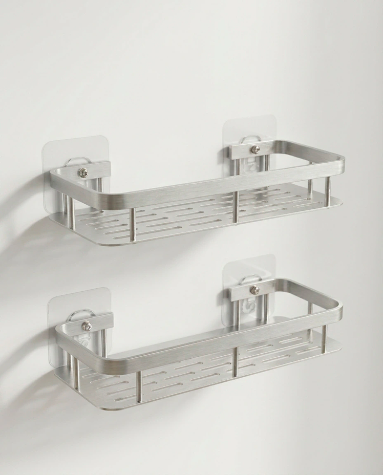 Set x 2 Estantes Bolonia Recto Aluminio