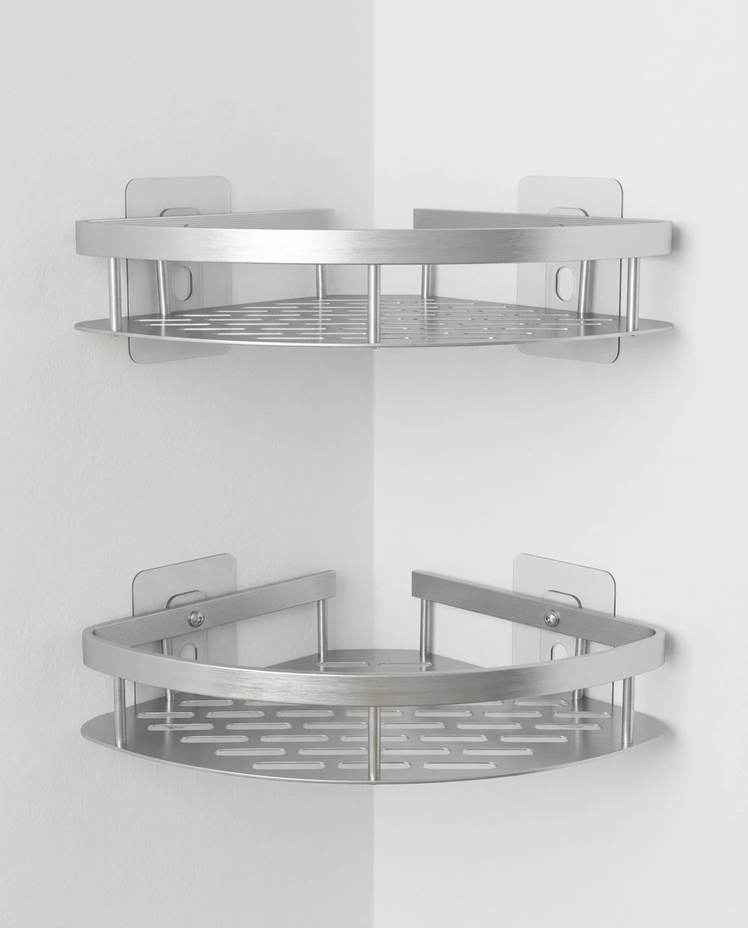 Set x 2 Estante Bolonia Esquinero Aluminio